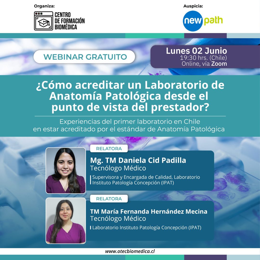 Webinar: "¿Cómo acreditar un Laboratorio de Anatomía Patológica desde el punto de vista del prestador?"